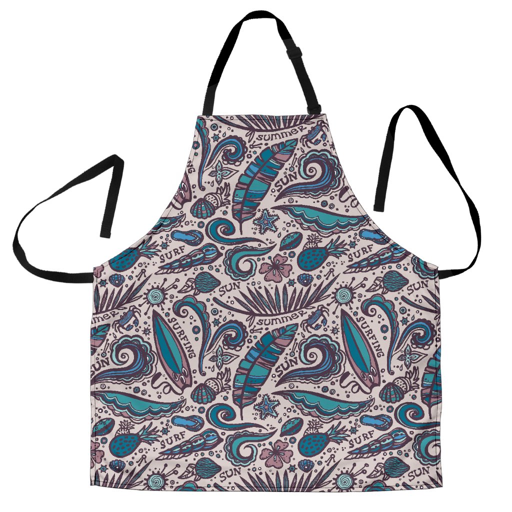 Summer Surfing Pattern Print Men's Apron