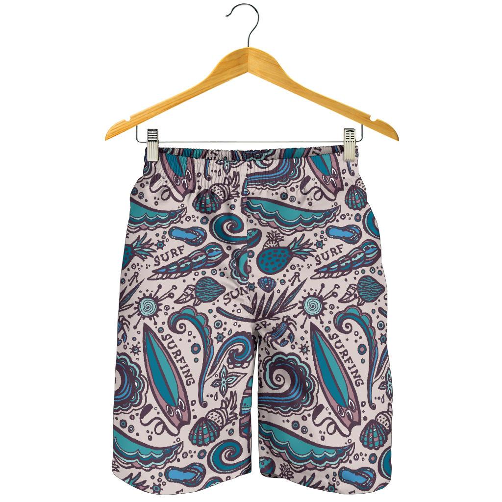 Summer Surfing Pattern Print Men's Shorts