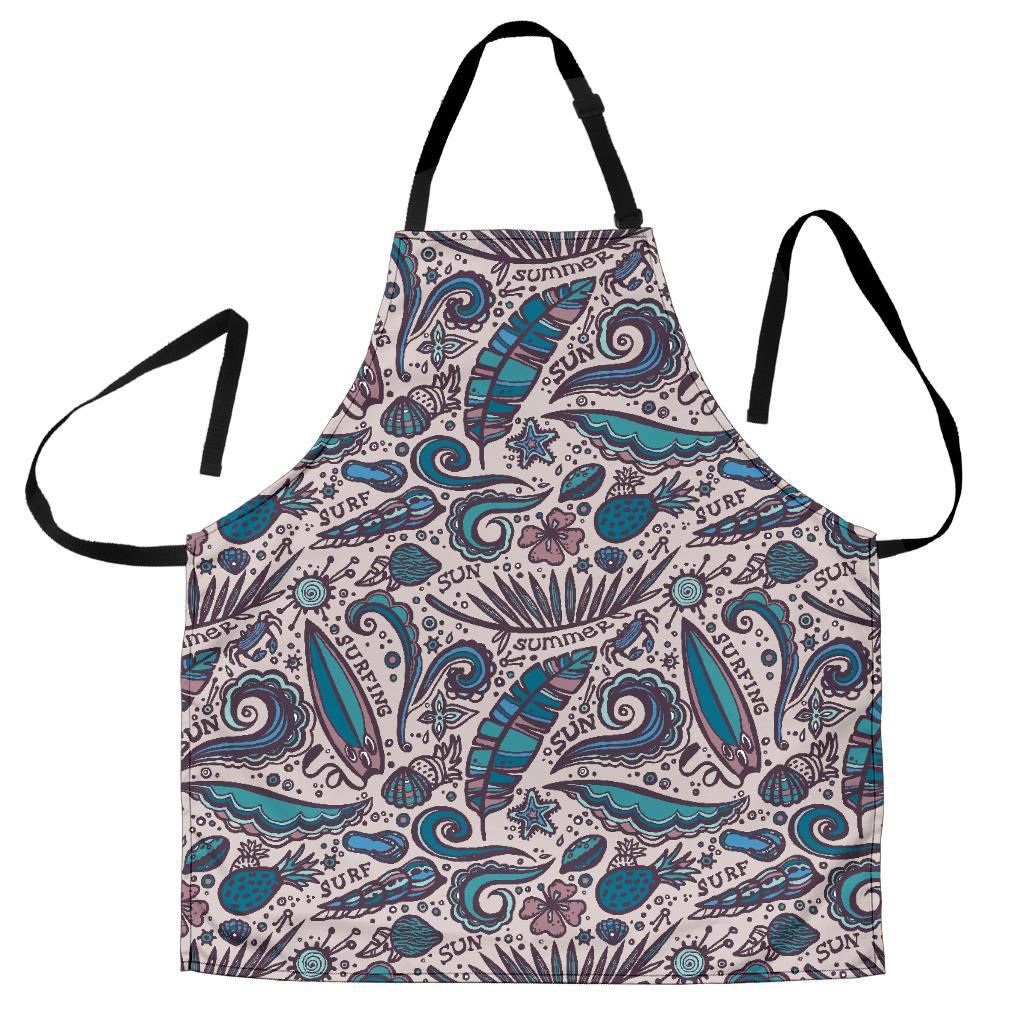 Summer Surfing Pattern Print Women's Apron