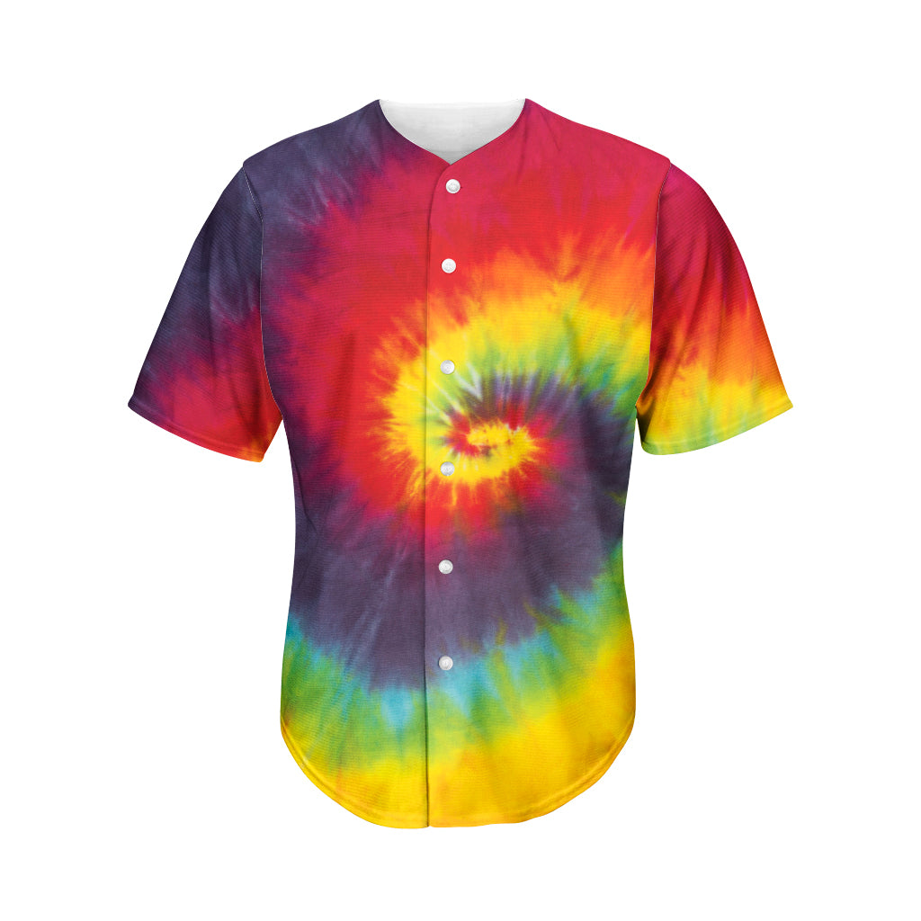 Summer Tie Dye Print Men's Baseball Jersey