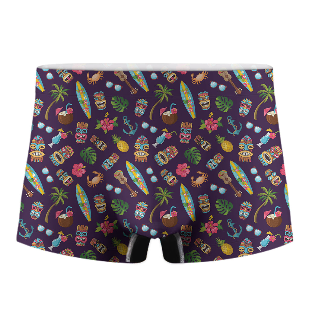 Summer Totem Pattern Print Men's Boxer Briefs