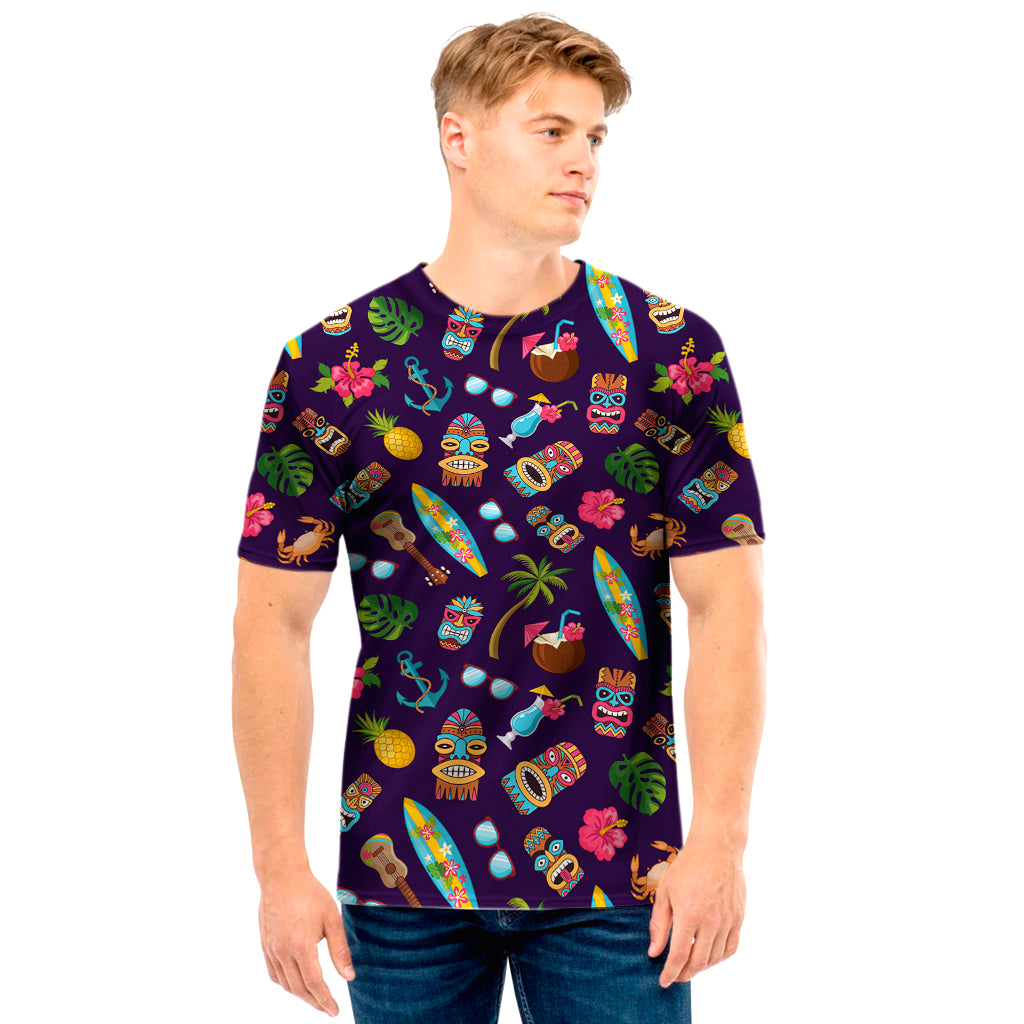 Summer Totem Pattern Print Men's T-Shirt