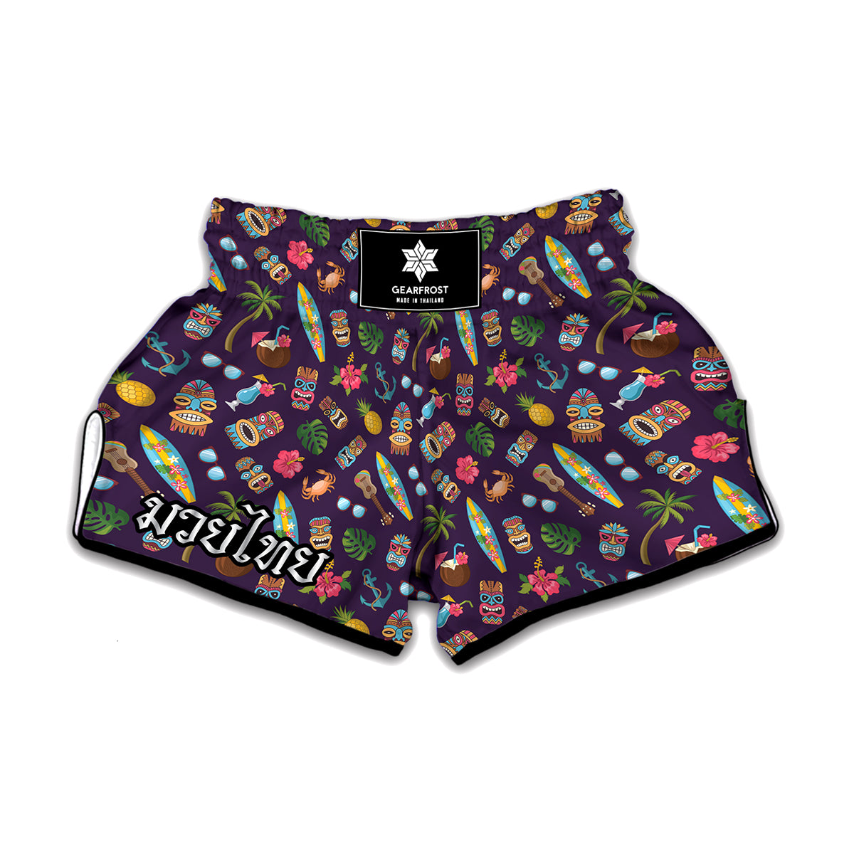 Summer Totem Pattern Print Muay Thai Boxing Shorts