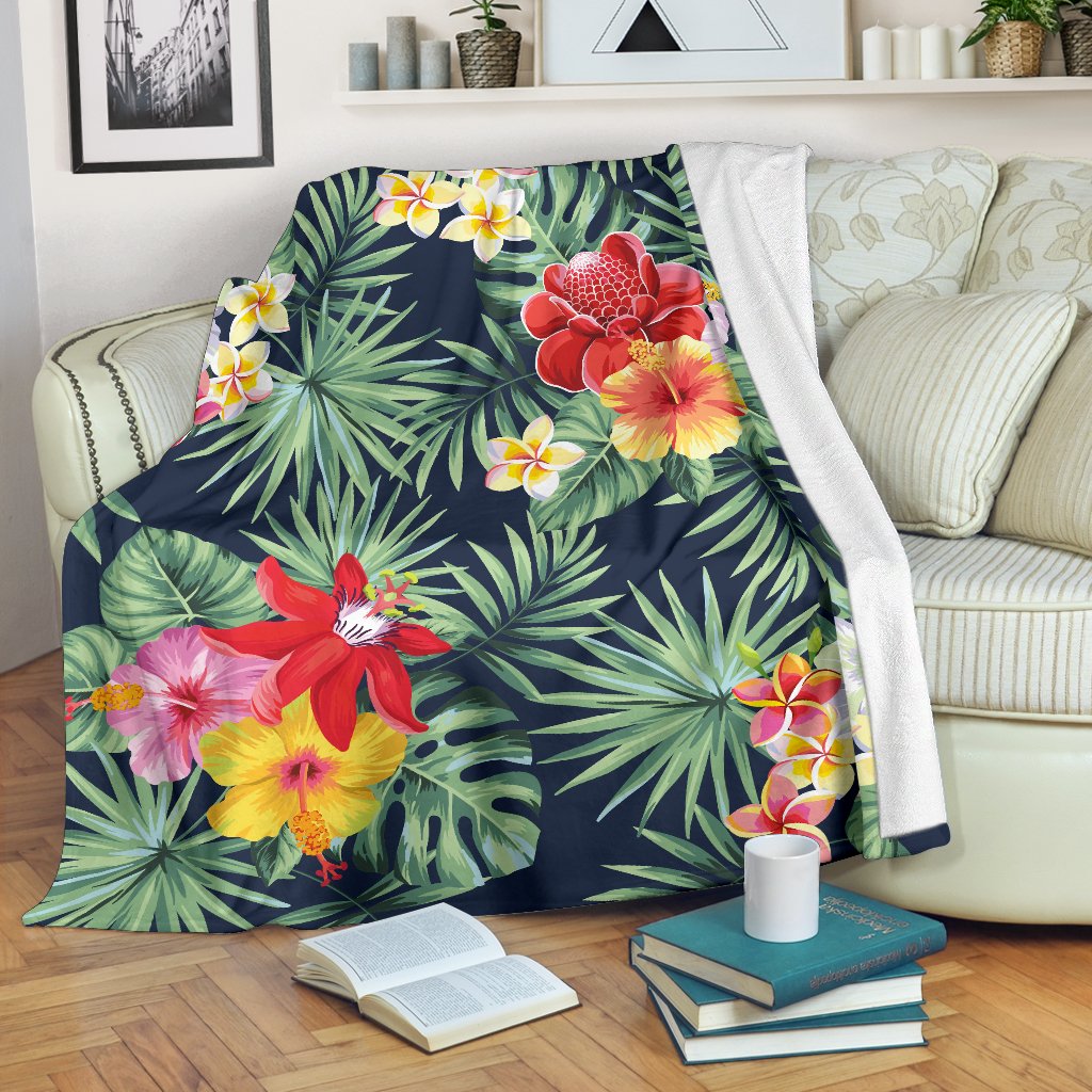 Summer Tropical Hawaii Pattern Print Blanket