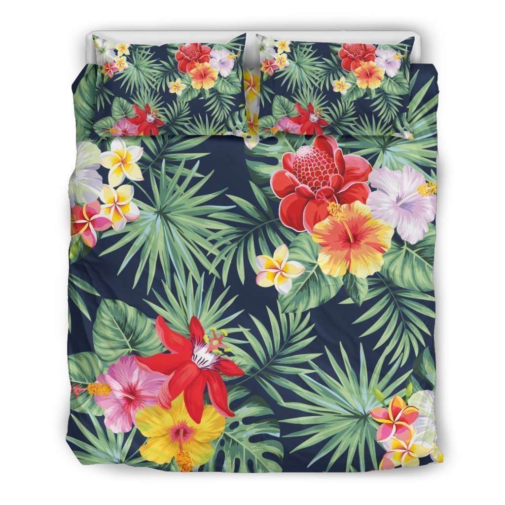 Summer Tropical Hawaii Pattern Print Duvet Cover Bedding Set