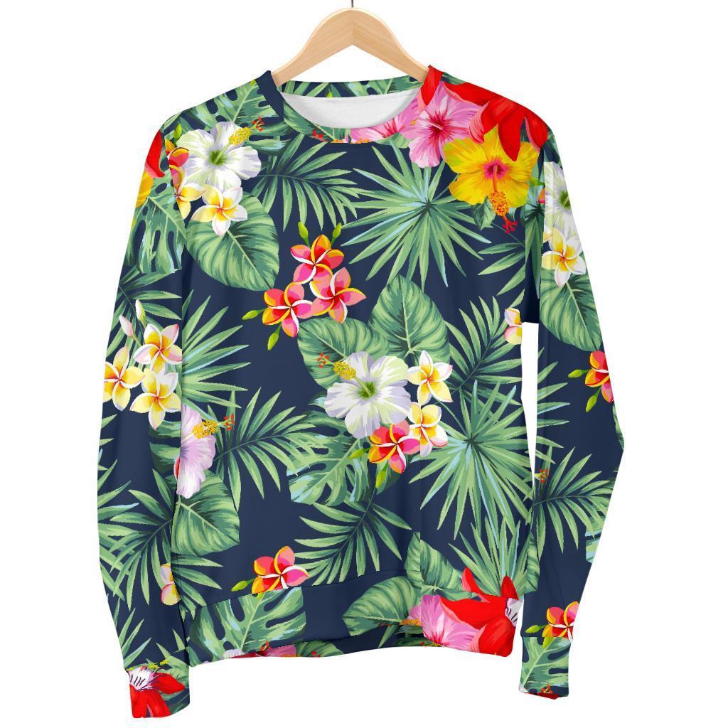 Summer Tropical Hawaii Pattern Print Men's Crewneck Sweatshirt