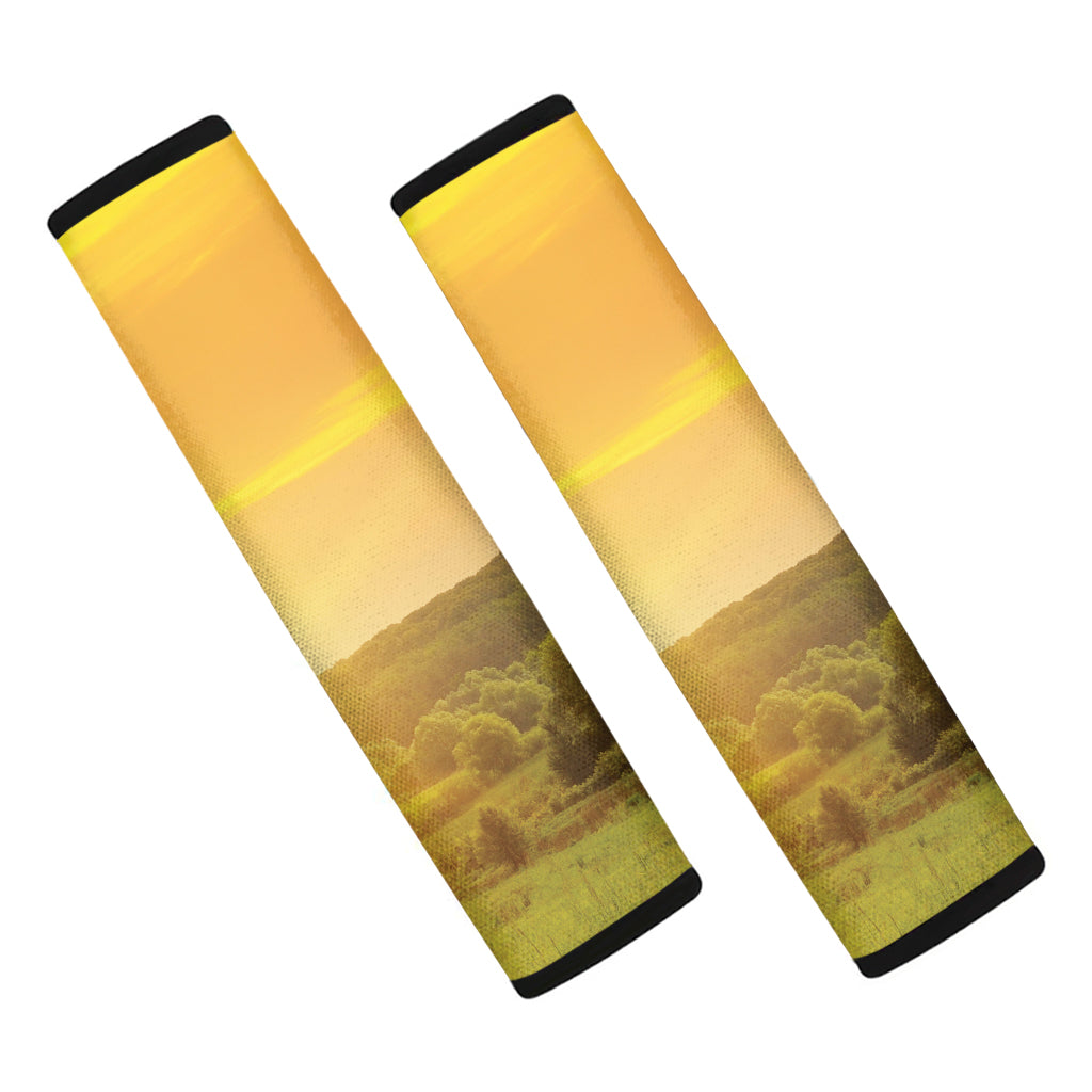 Sunrise Field Print Car Seat Belt Covers