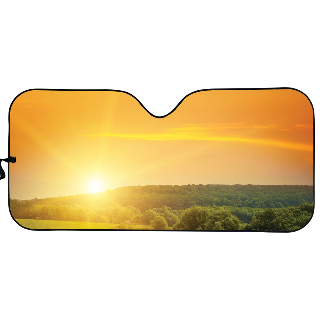 Sunrise Field Print Car Sun Shade