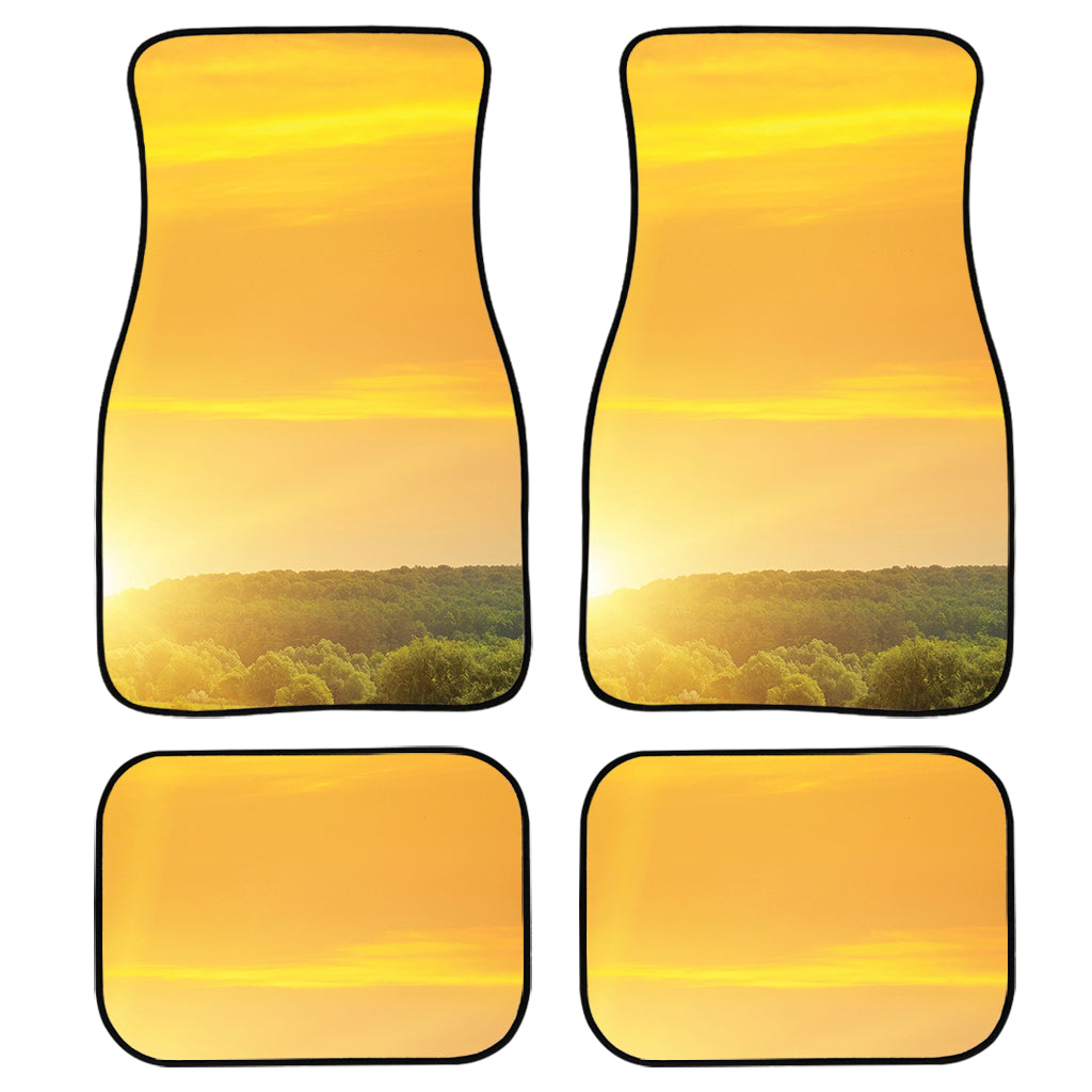 Sunrise Field Print Front and Back Car Floor Mats