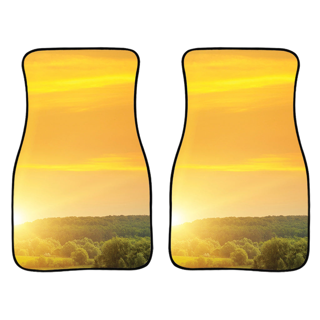 Sunrise Field Print Front Car Floor Mats