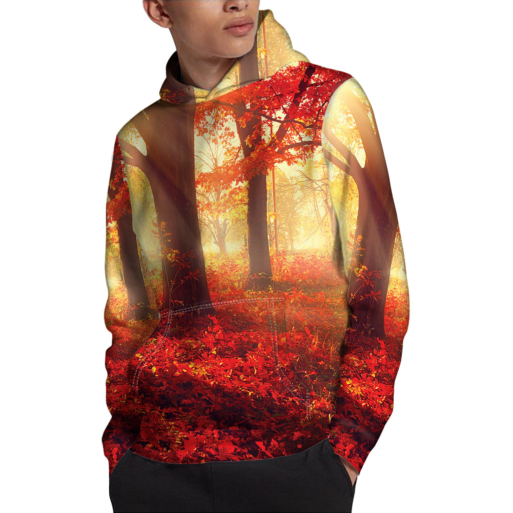 Sunshine Autumn Tree Print Pullover Hoodie
