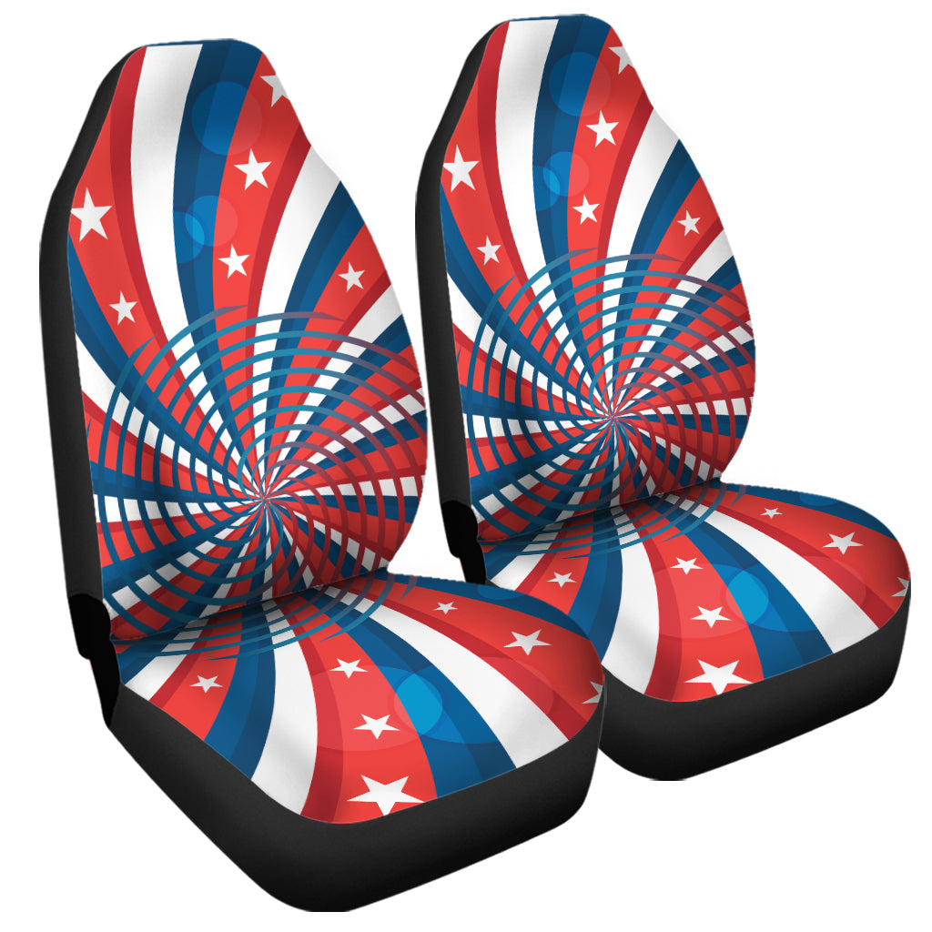 Swirly American Patriotic Print Universal Fit Car Seat Covers