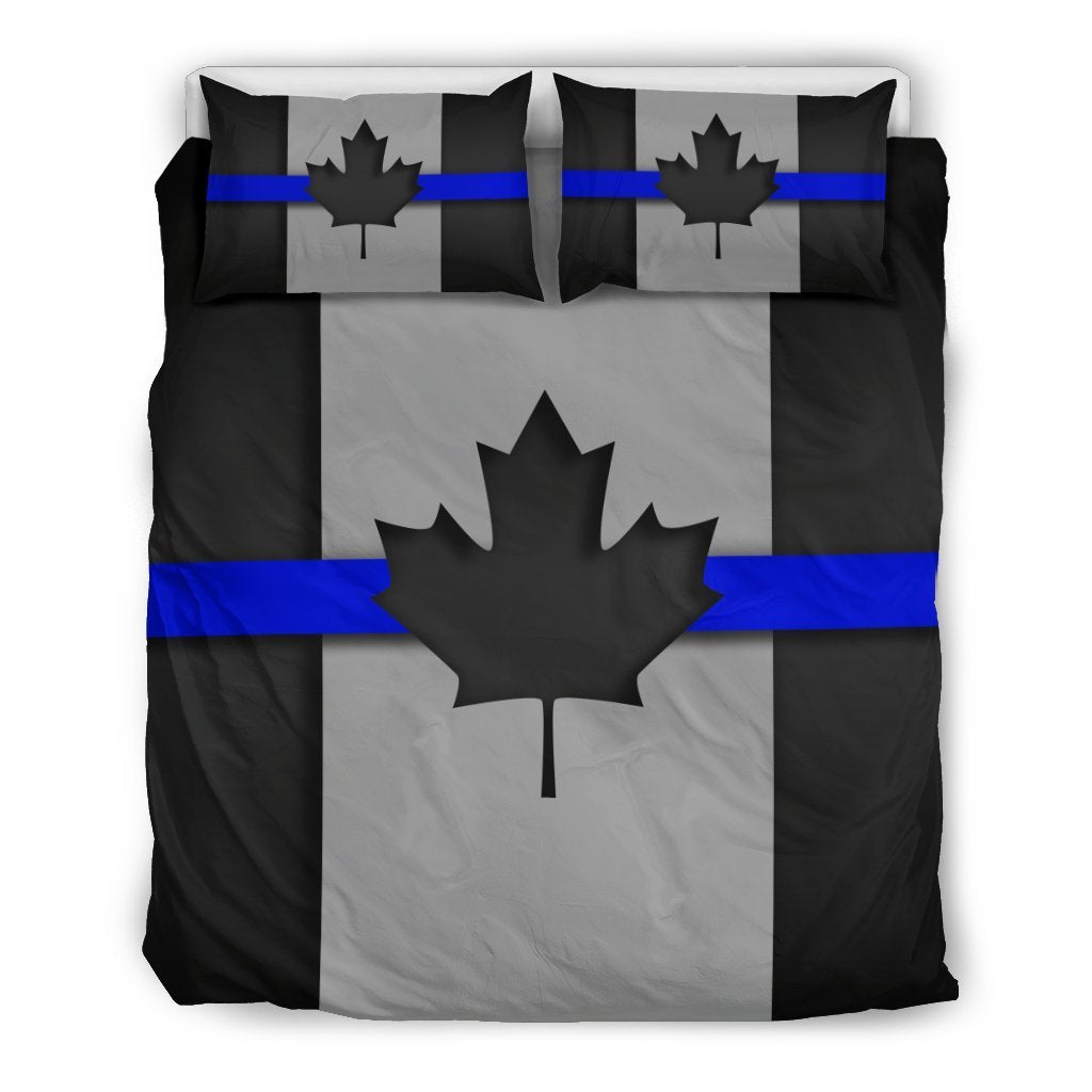 Thin Blue Line Canada Duvet Cover Bedding Set