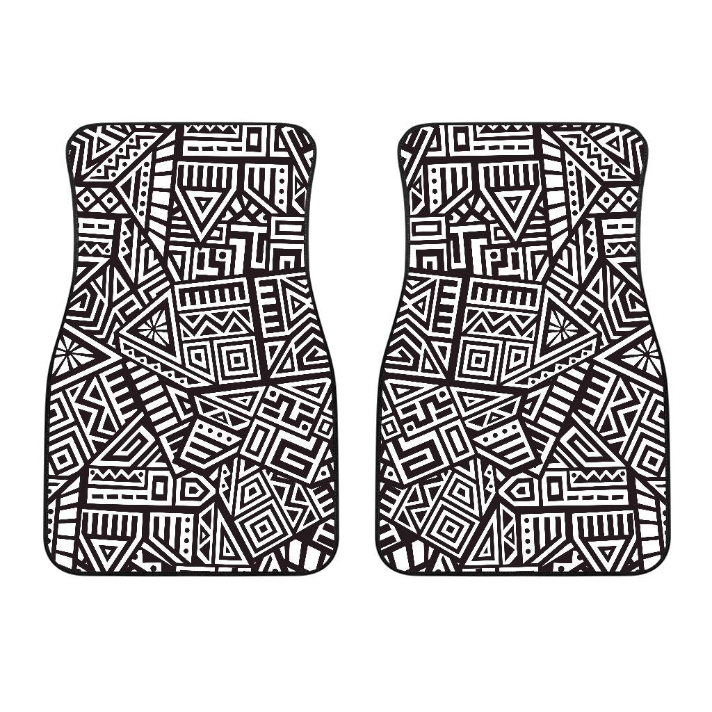 Tribal Aztec Geometric Pattern Print Front Car Floor Mats