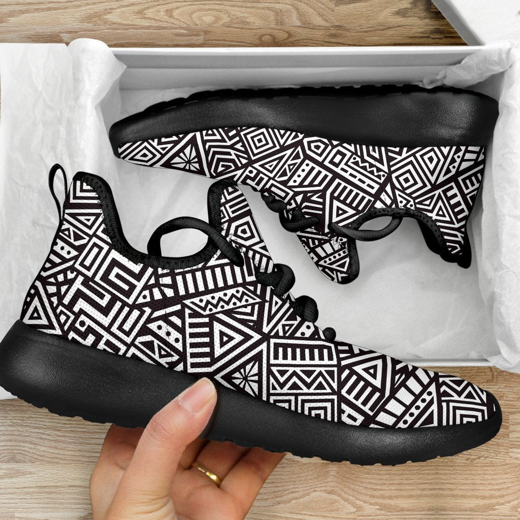 Tribal Aztec Geometric Pattern Print Mesh Knit Shoes