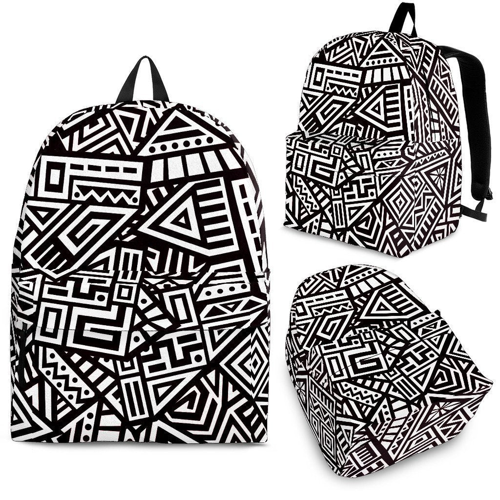 Tribal Aztec Geometric Pattern Print School Backpack