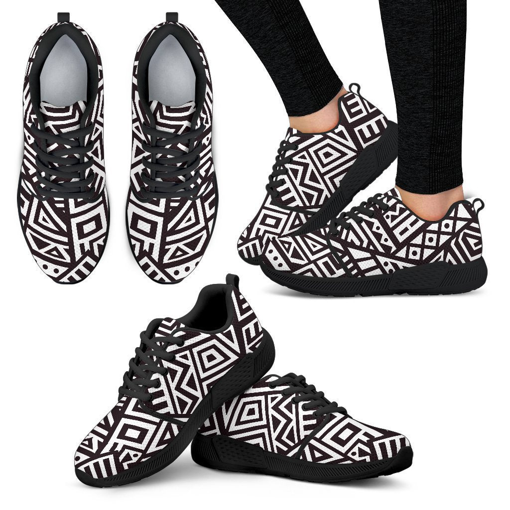 Tribal Aztec Geometric Pattern Print Women's Athletic Shoes