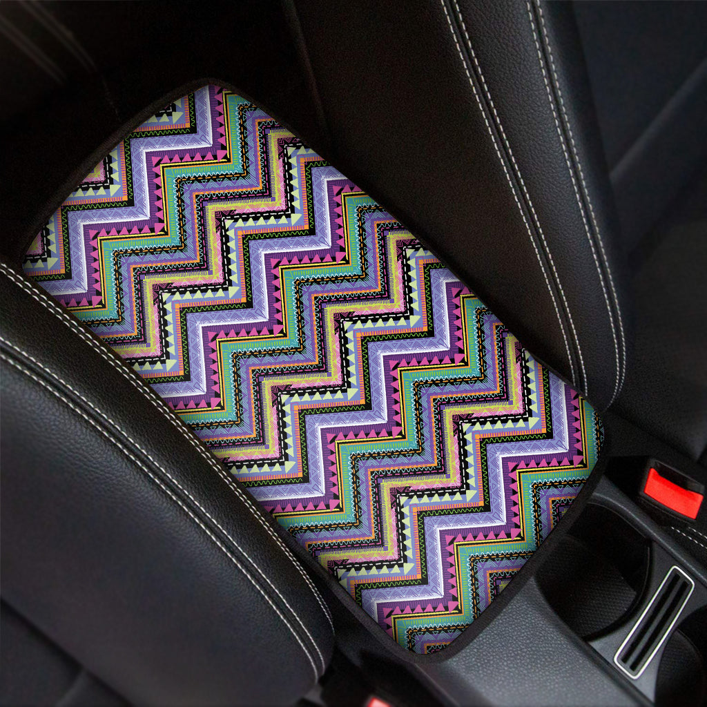 Tribal Aztec Hippie Pattern Print Car Center Console Cover