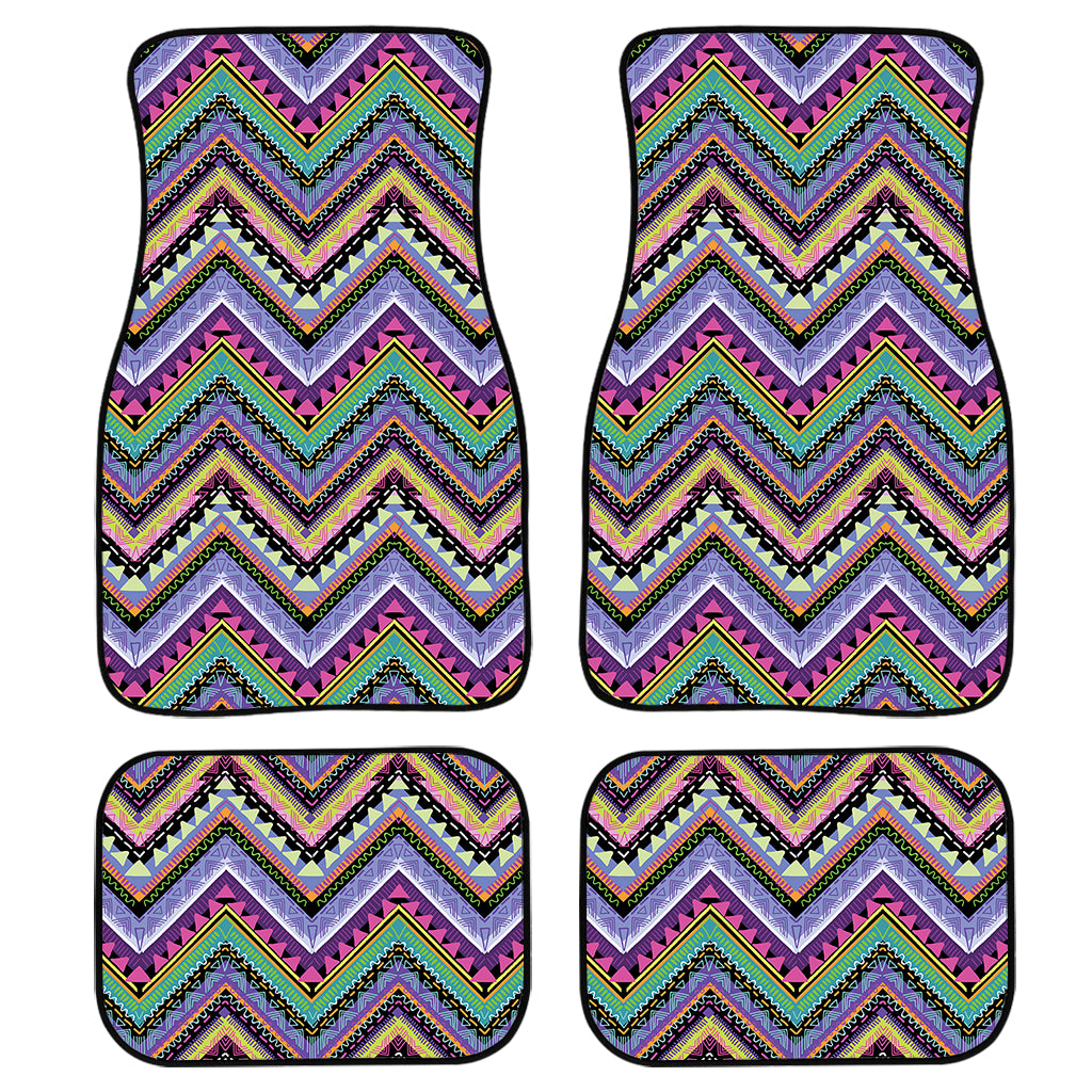 Tribal Aztec Hippie Pattern Print Front and Back Car Floor Mats