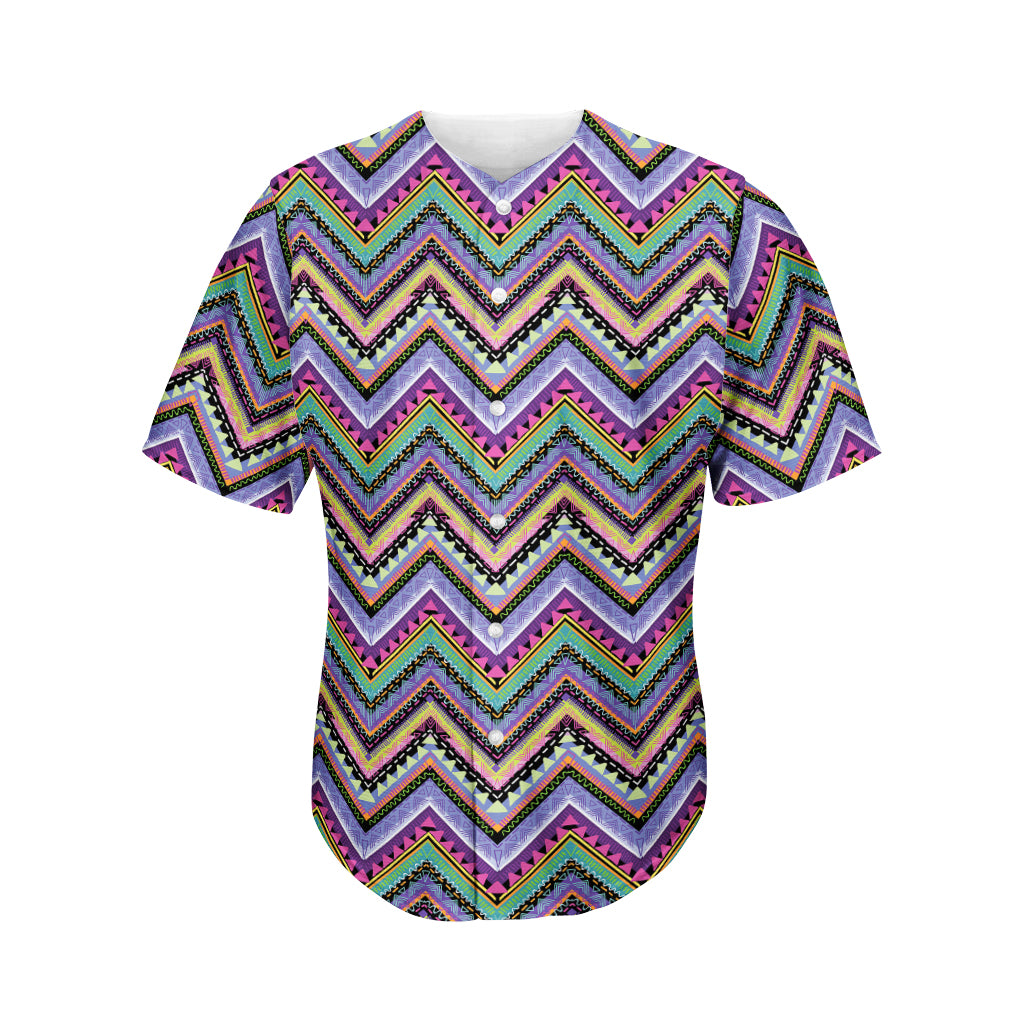 Tribal Aztec Hippie Pattern Print Men's Baseball Jersey