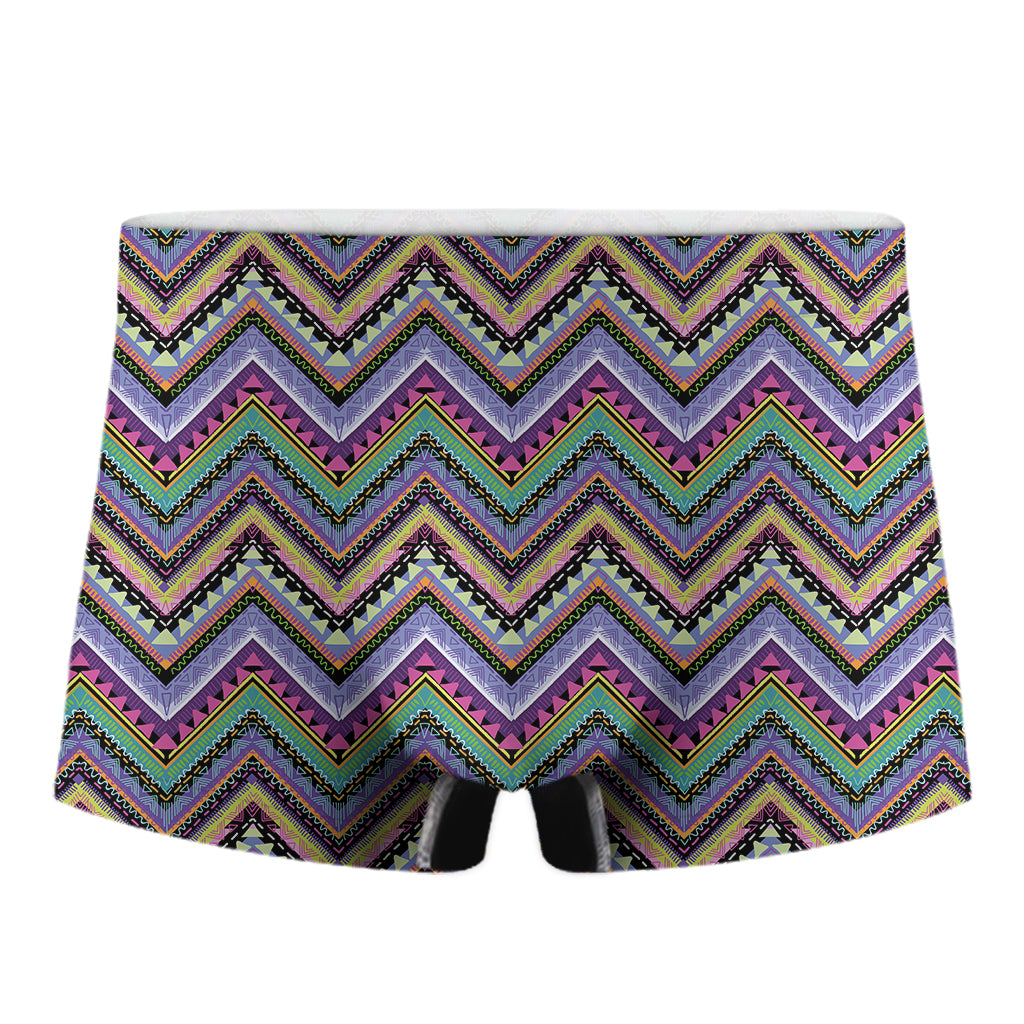 Tribal Aztec Hippie Pattern Print Men's Boxer Briefs