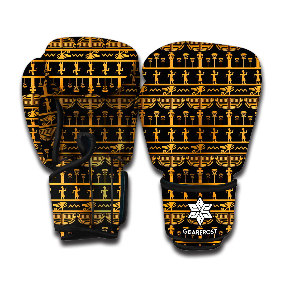 Tribal Egypt Pattern Print Boxing Gloves