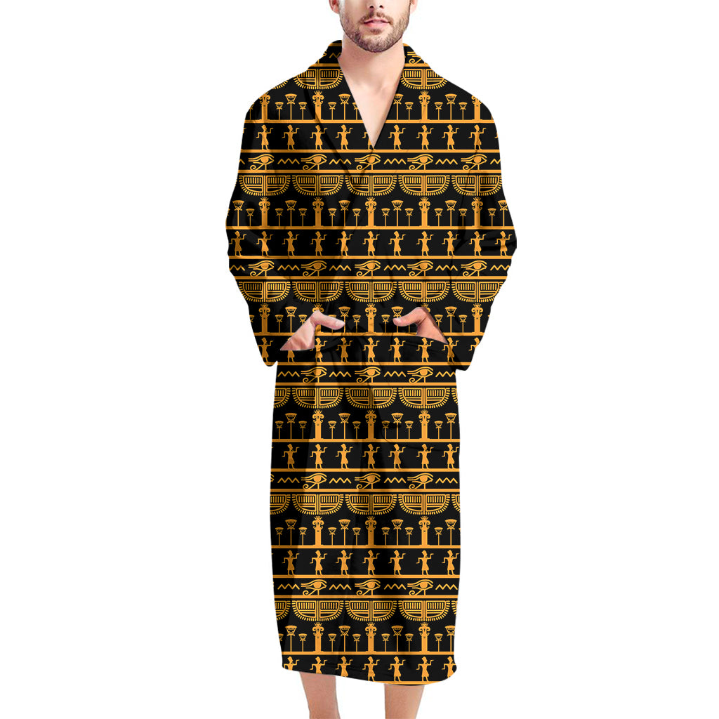 Tribal Egypt Pattern Print Men's Bathrobe