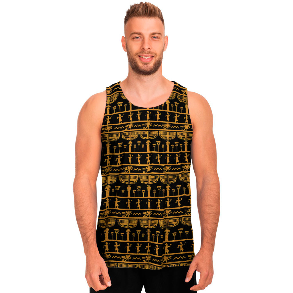 Tribal Egypt Pattern Print Men's Tank Top