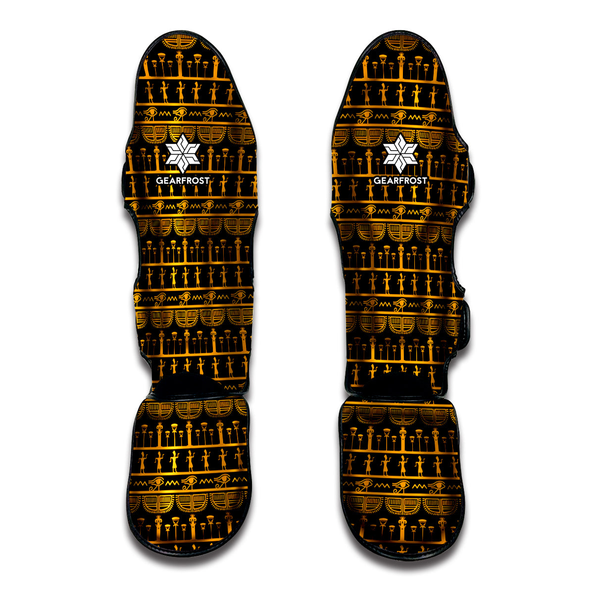 Tribal Egypt Pattern Print Muay Thai Shin Guards