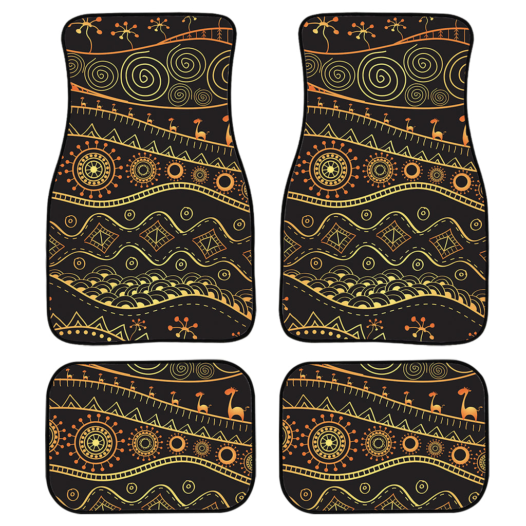 Tribal Ethnic African Pattern Print Front and Back Car Floor Mats