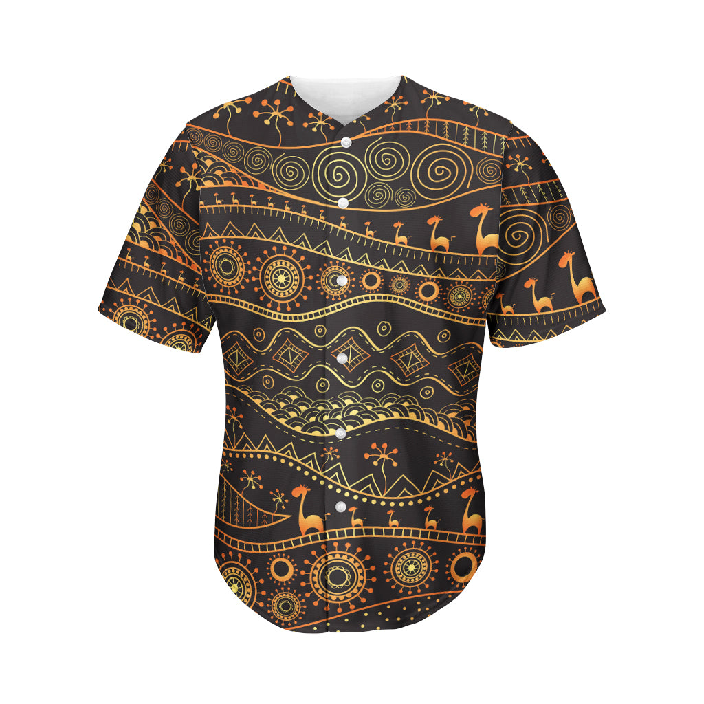 Tribal Ethnic African Pattern Print Men's Baseball Jersey