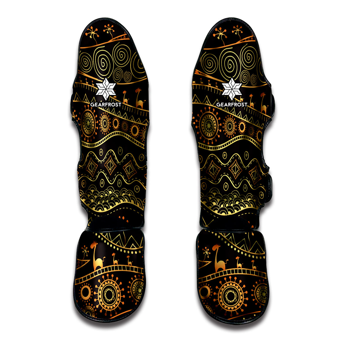 Tribal Ethnic African Pattern Print Muay Thai Shin Guards