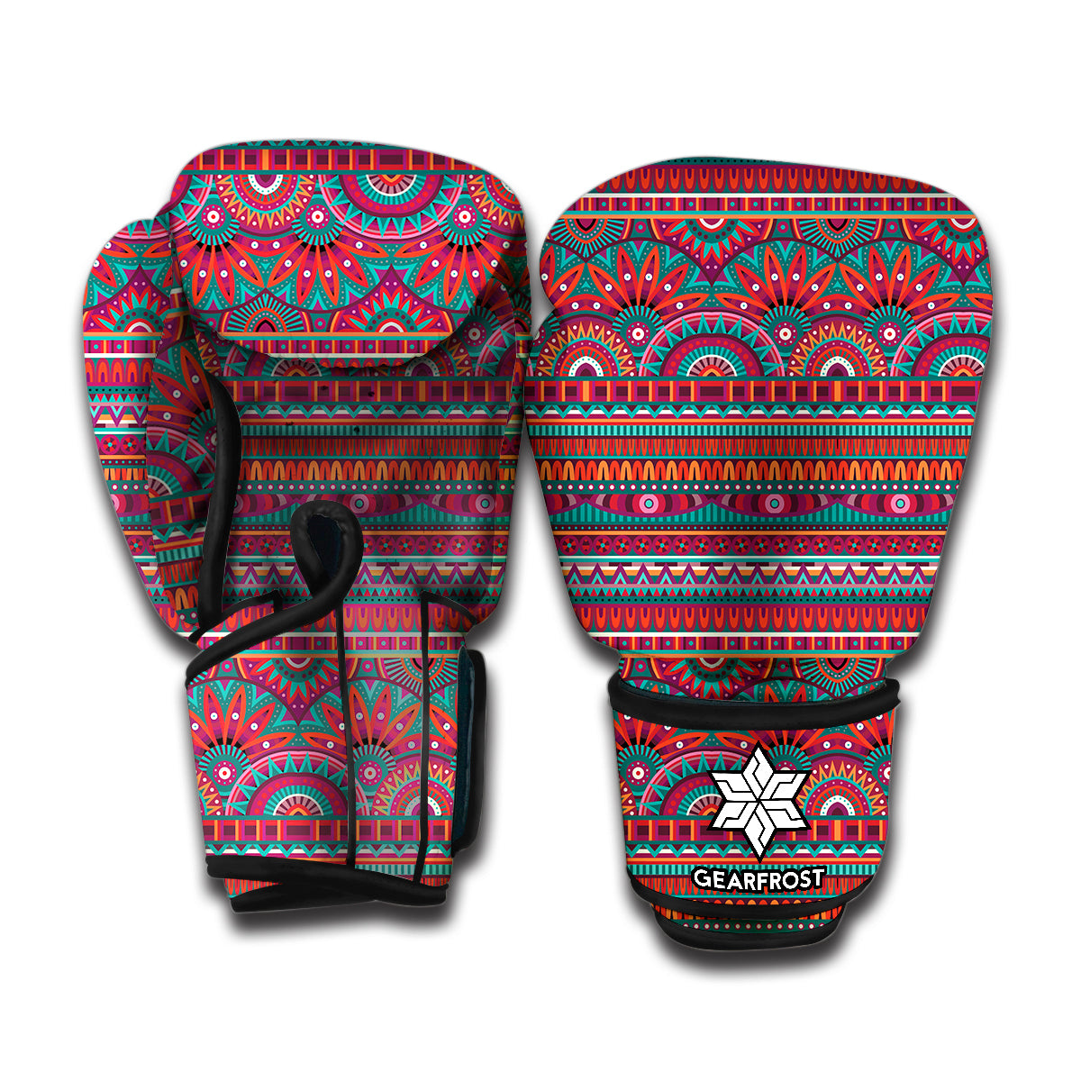 Tribal Ethnic Pattern Print Boxing Gloves