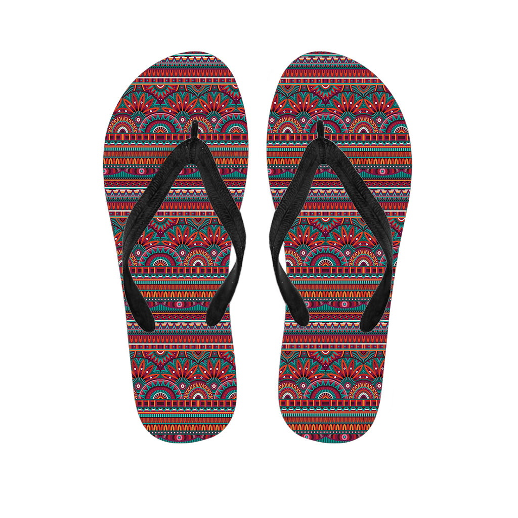 Tribal Ethnic Pattern Print Flip Flops