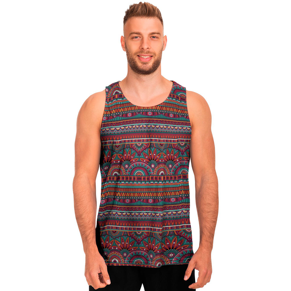 Tribal Ethnic Pattern Print Men's Tank Top