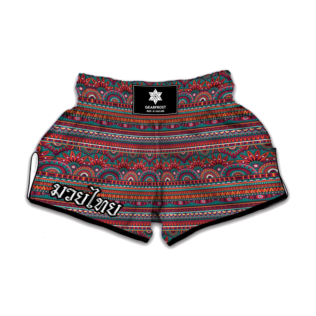 Tribal Ethnic Pattern Print Muay Thai Boxing Shorts