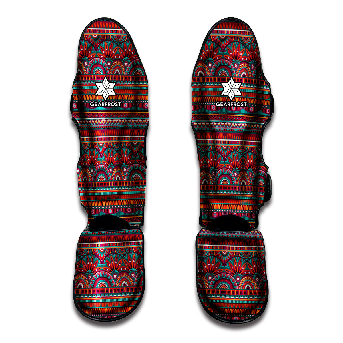 Tribal Ethnic Pattern Print Muay Thai Shin Guards