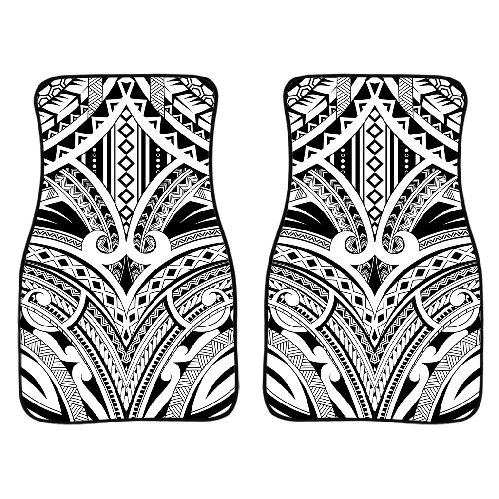 Tribal Maori Polynesian Tattoo Print Front Car Floor Mats