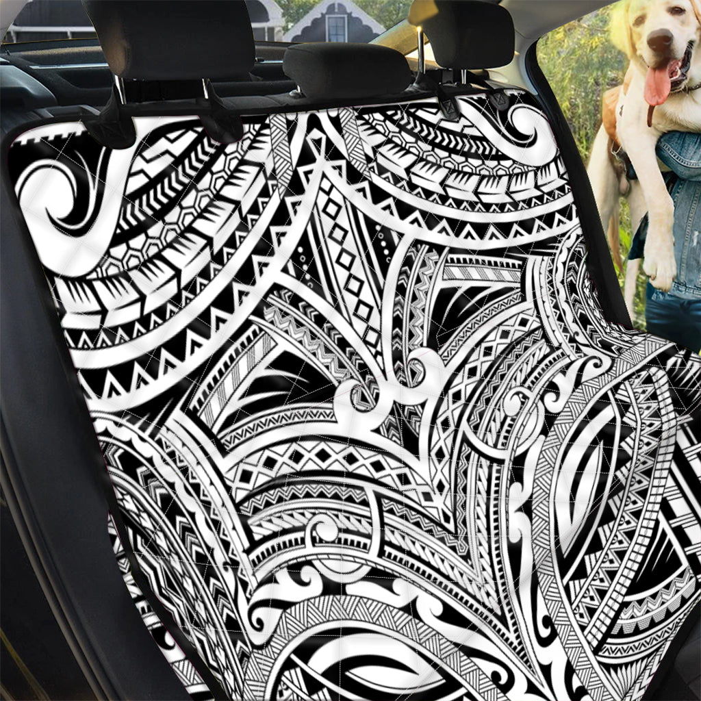 Tribal Maori Polynesian Tattoo Print Pet Car Back Seat Cover