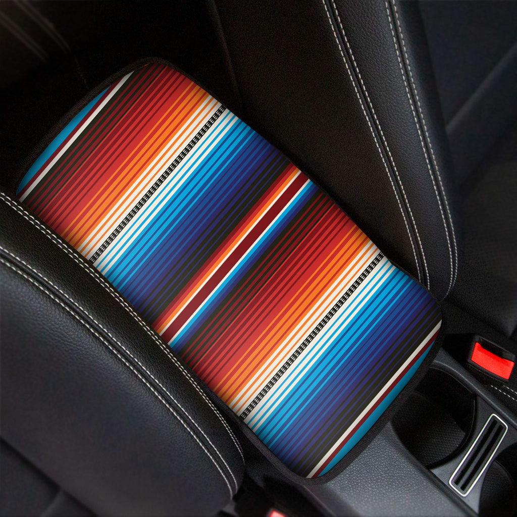 Tribal Mexican Blanket Pattern Print Car Center Console Cover