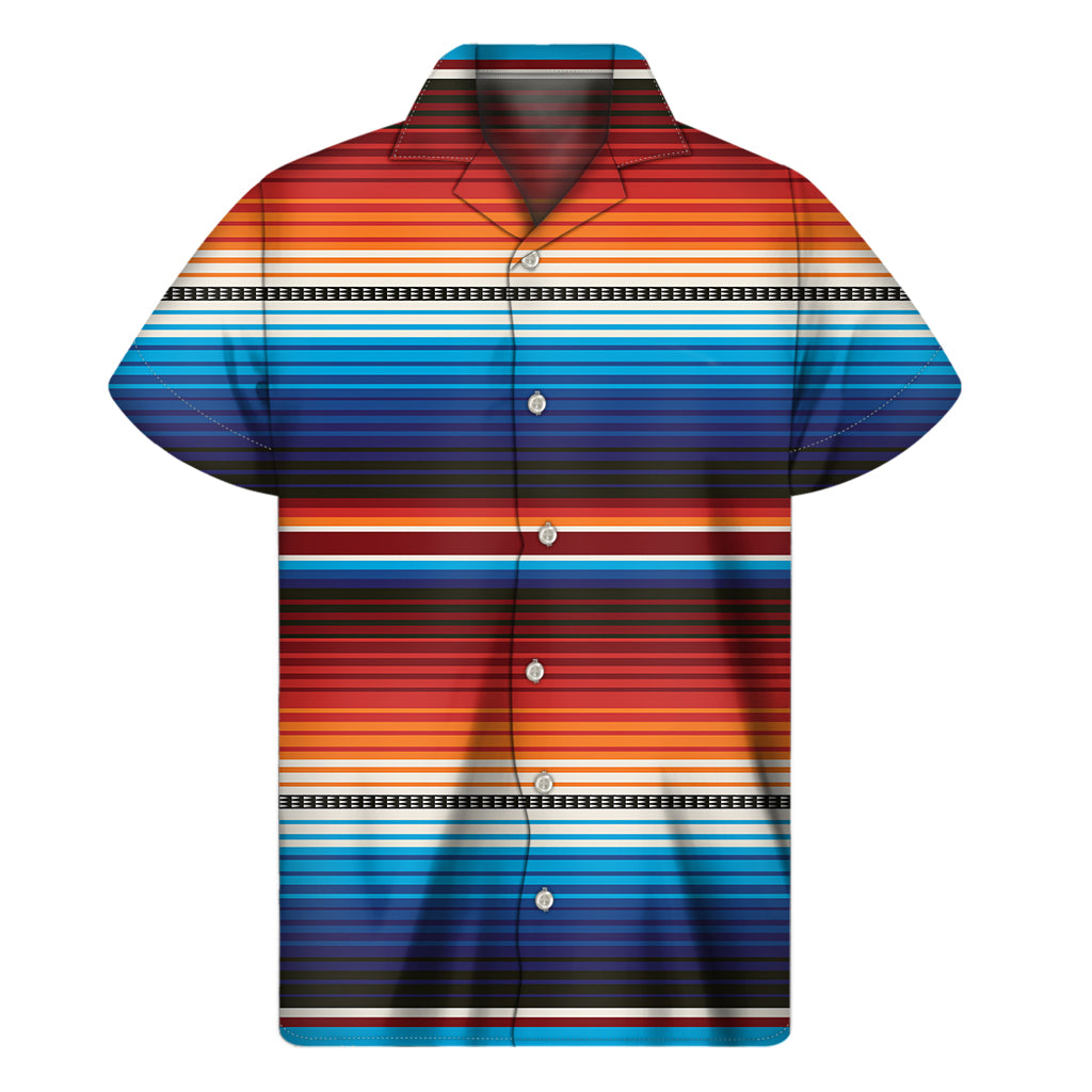 Tribal Mexican Blanket Pattern Print Men's Short Sleeve Shirt