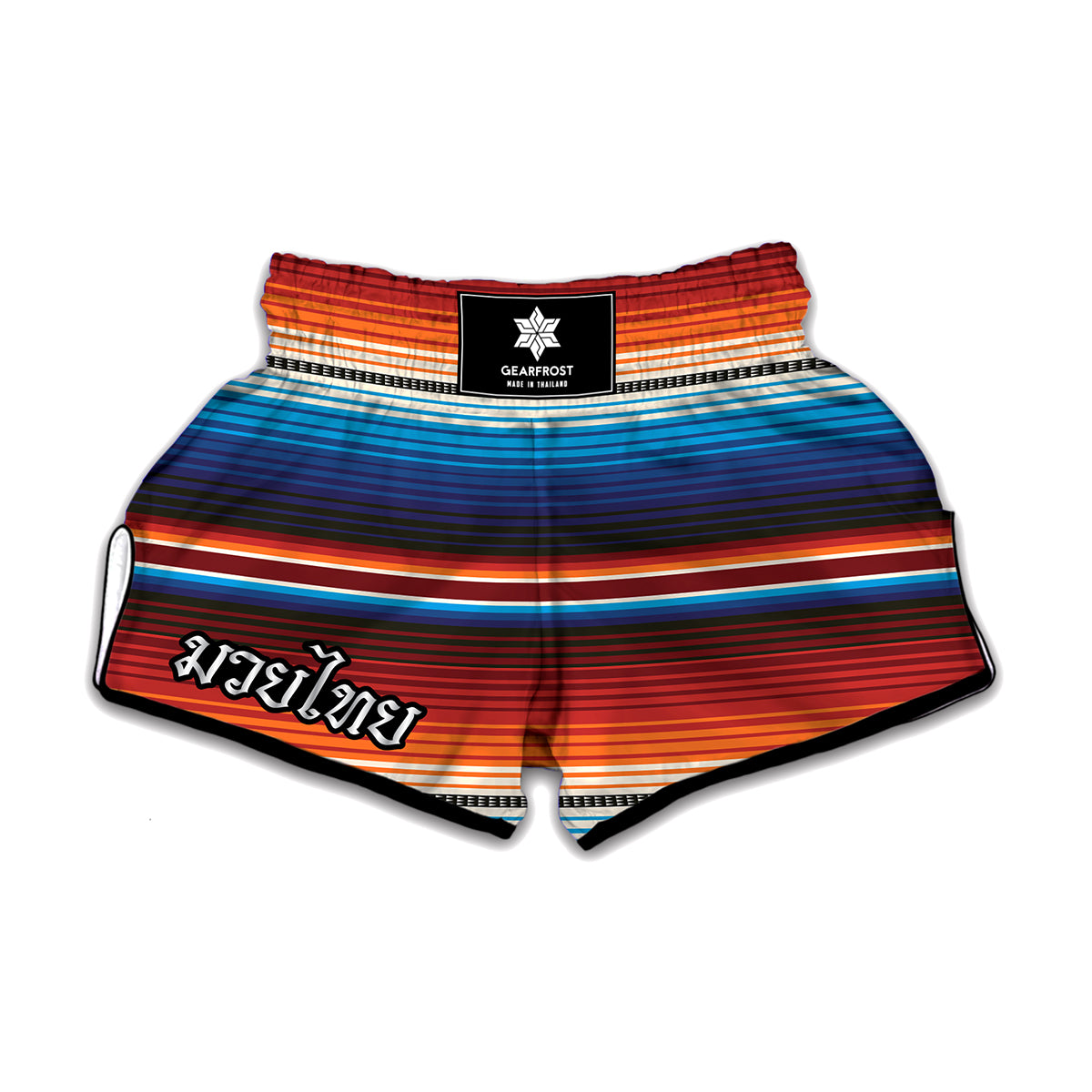 Tribal Mexican Blanket Pattern Print Muay Thai Boxing Shorts