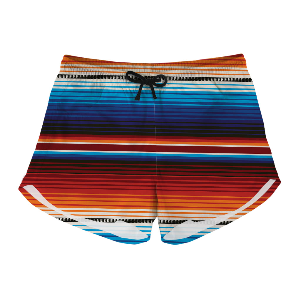 Tribal Mexican Blanket Pattern Print Women's Shorts