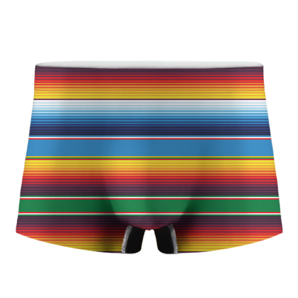 Tribal Mexican Blanket Stripe Print Men's Boxer Briefs