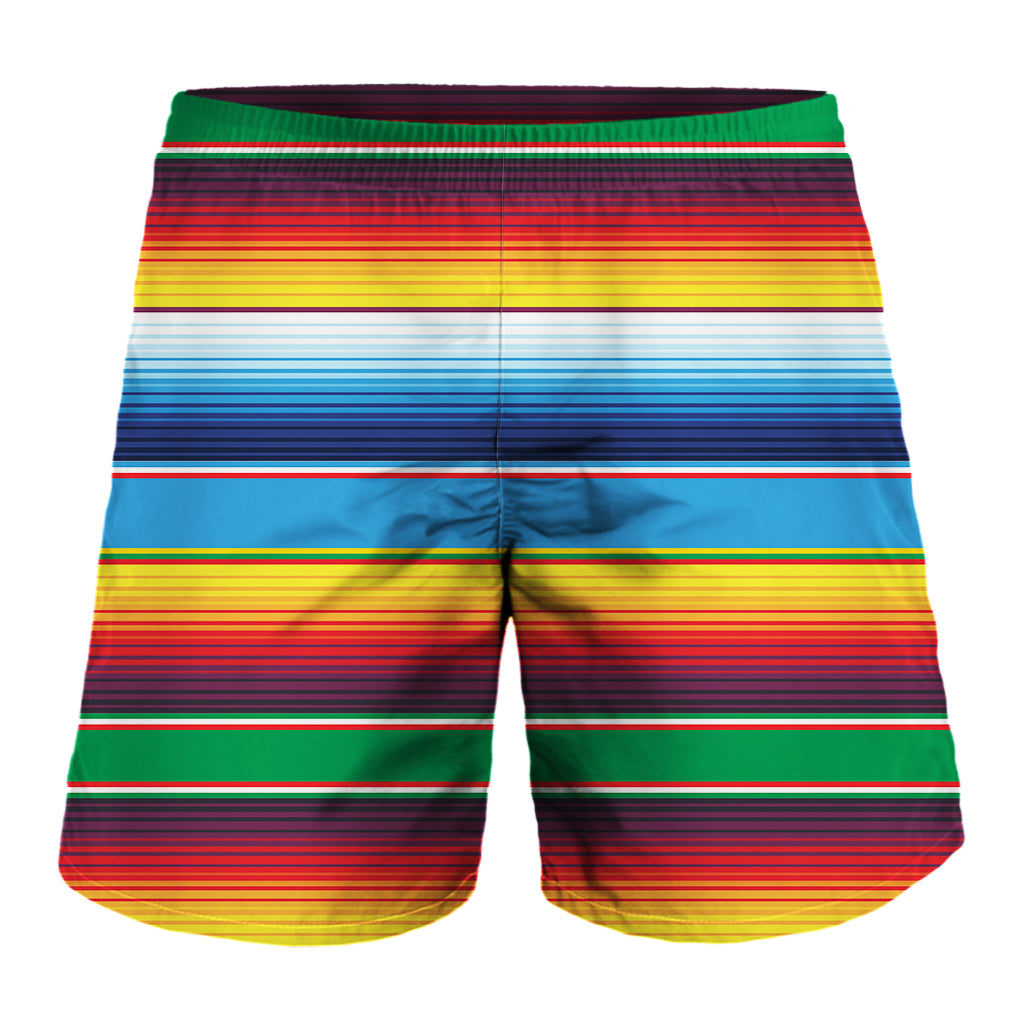 Tribal Mexican Blanket Stripe Print Men's Shorts