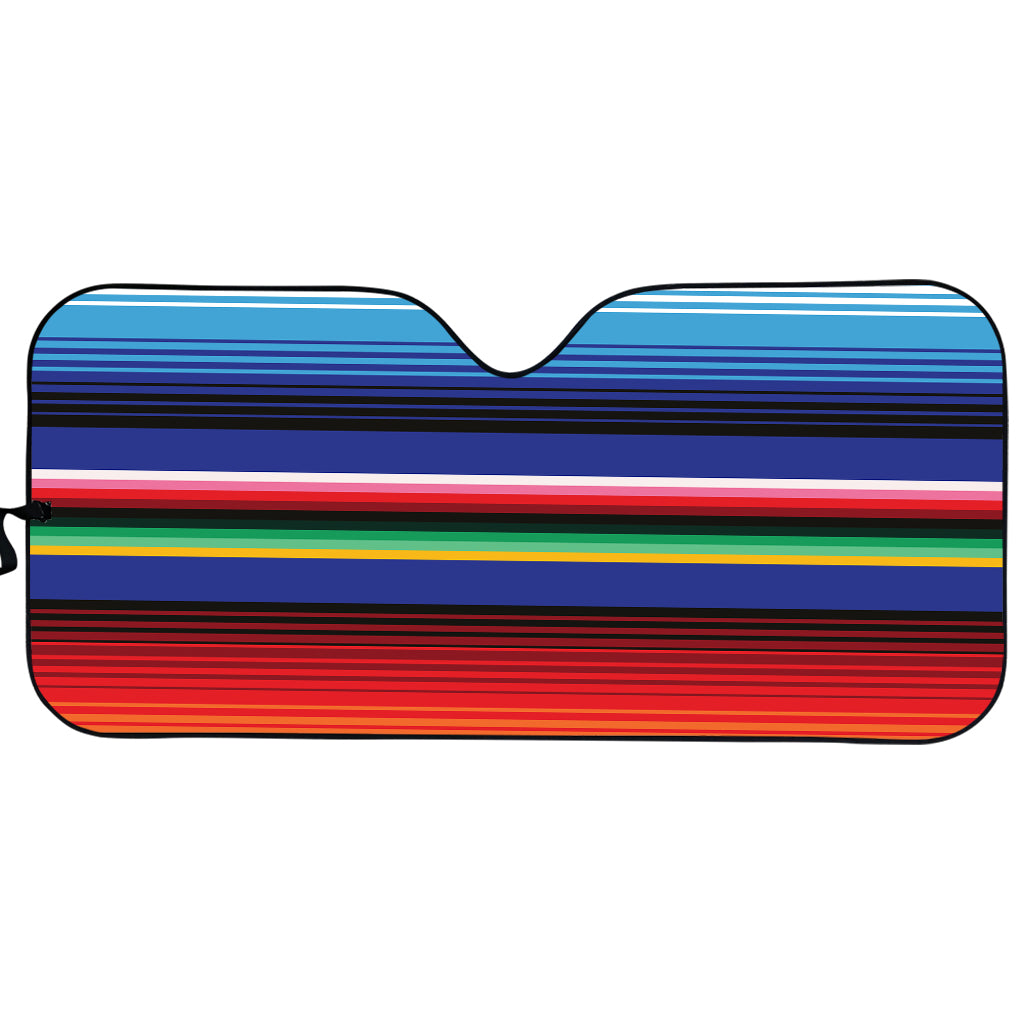 Tribal Mexican Serape Pattern Print Car Sun Shade