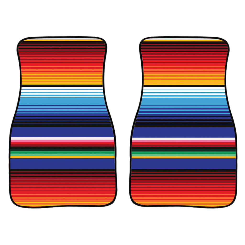 Tribal Mexican Serape Pattern Print Front Car Floor Mats