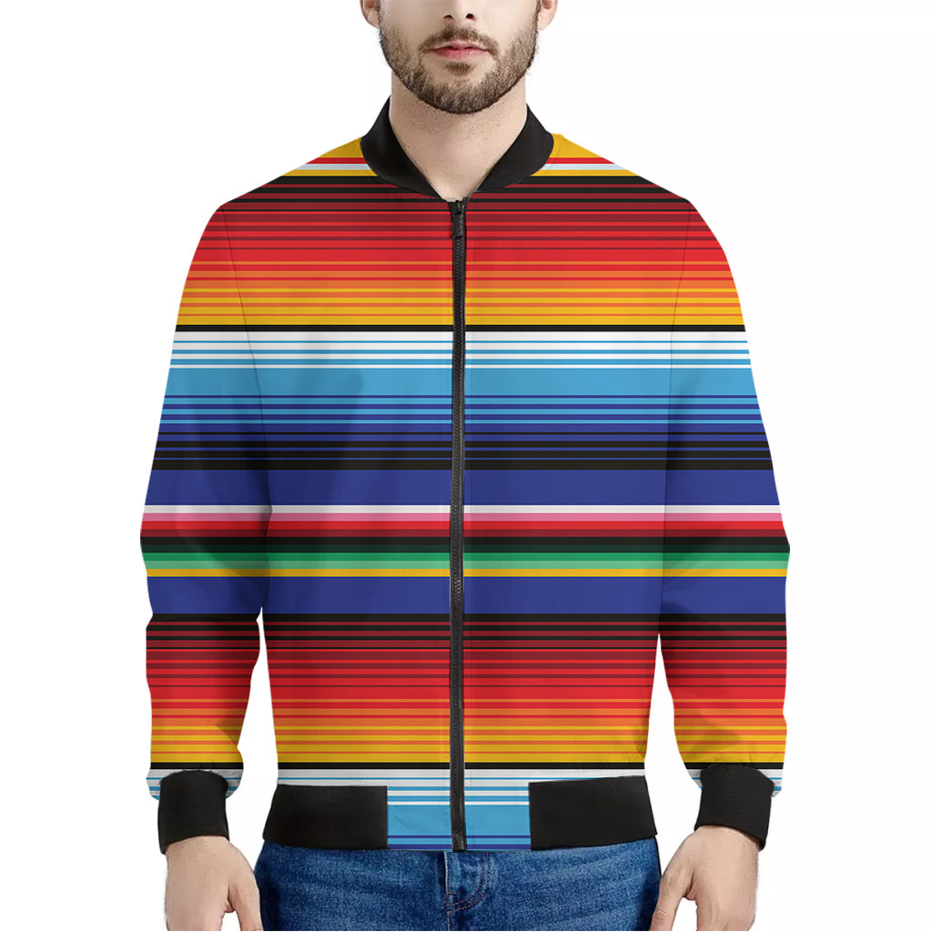 Tribal Mexican Serape Pattern Print Men's Bomber Jacket