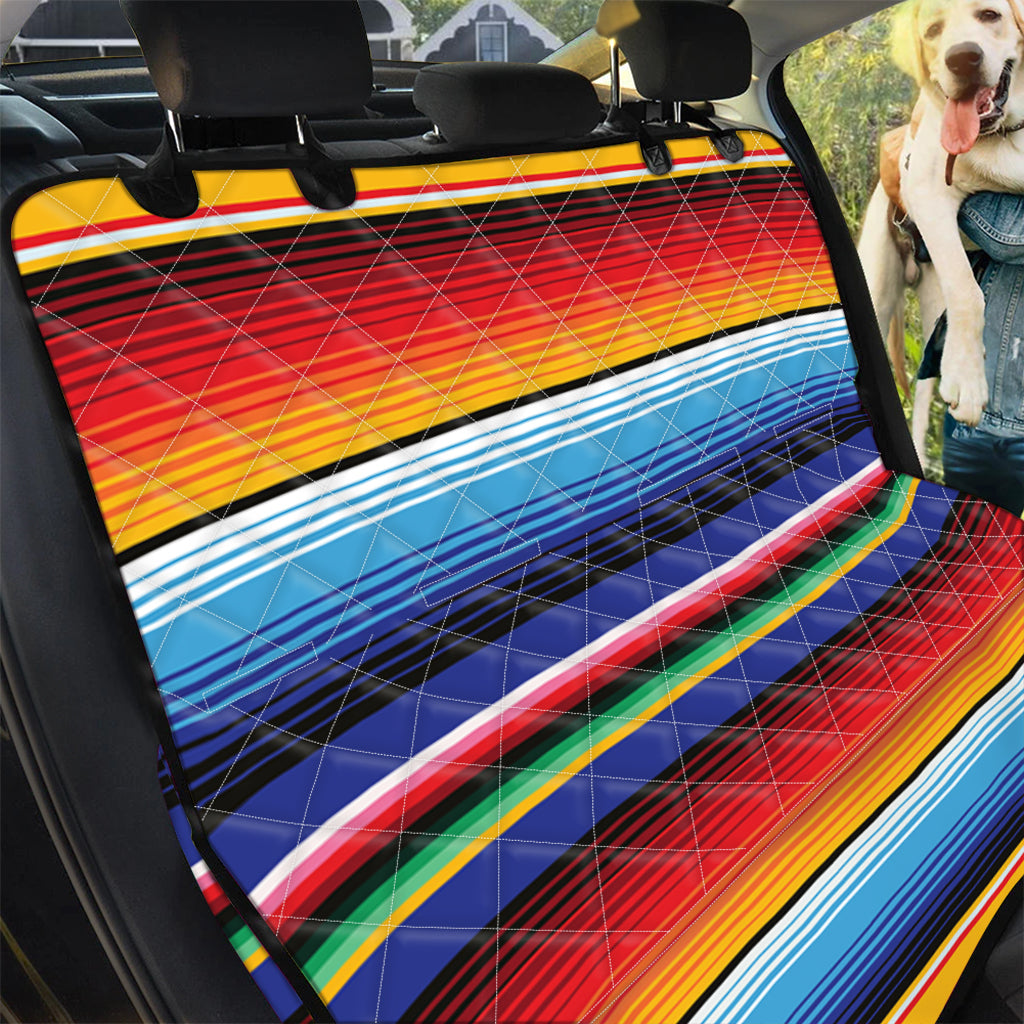 Tribal Mexican Serape Pattern Print Pet Car Back Seat Cover