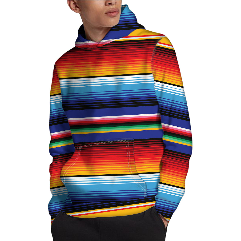 Tribal Mexican Serape Pattern Print Pullover Hoodie